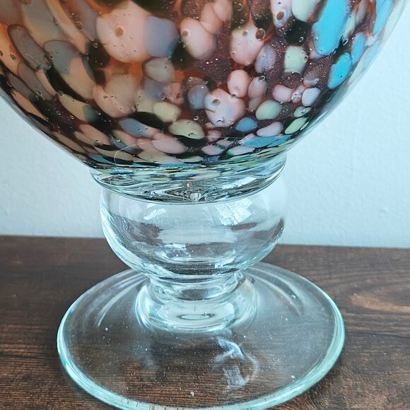 Vintage Hand-blown Murano-style Art Glass Vase - Picture 9 of 10